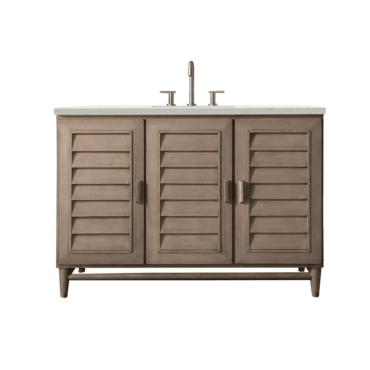 Portland 48" Single Vanity Cabinet, Whitewashed Walnut