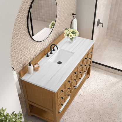 Malibu 60" Single Vanity Cabinet, Amber Birch