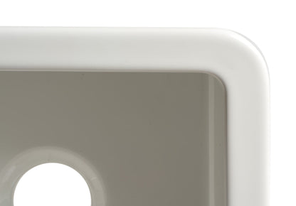 ALFI brand ABF1818S Square 18" x 18" Undermount / Drop In Fireclay Prep Sink