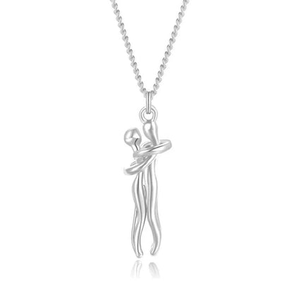 Couple Hugging Pendant Necklace