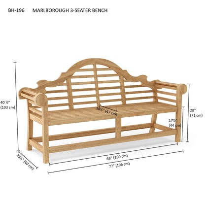 Marlborough 3-Seater Bench