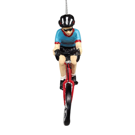Bicycle Riding Ornament - Red Bike