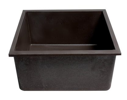 ALFI brand AB2420UM 24" Undermount Single Bowl Granite Composite Kitchen Sink