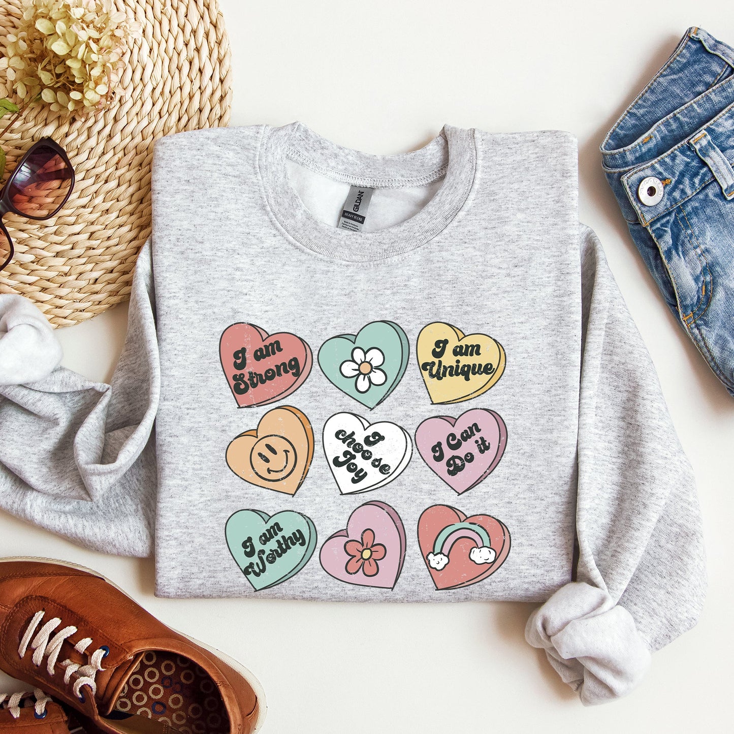 Valentine's Sweet Hearts, Candy, Sweatshirt, Valentine's Day