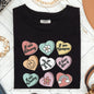 Valentine's Sweet Hearts, Candy, Comfort Colors Tshirt, Valentine's Day