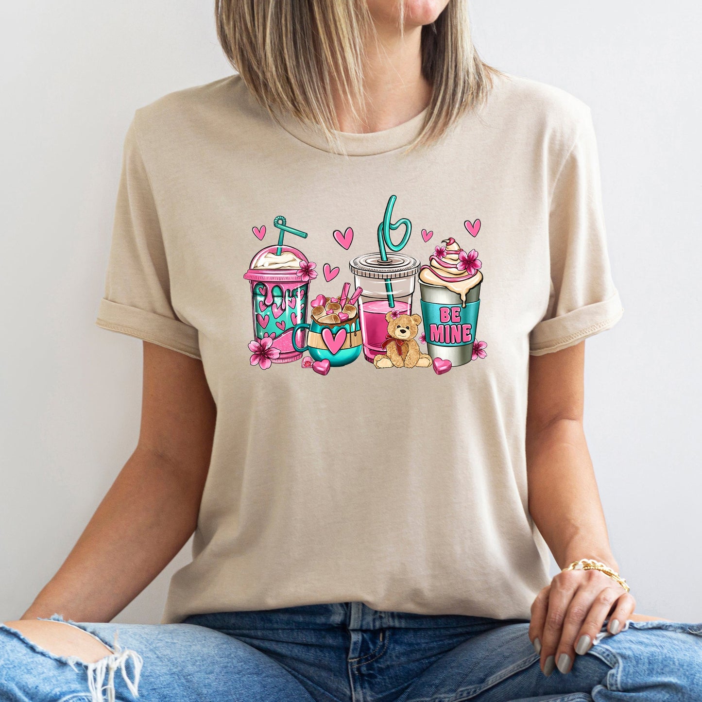 Valentine's Coffee Lover, Pink, Super Soft Tshirt, Valentine's Day