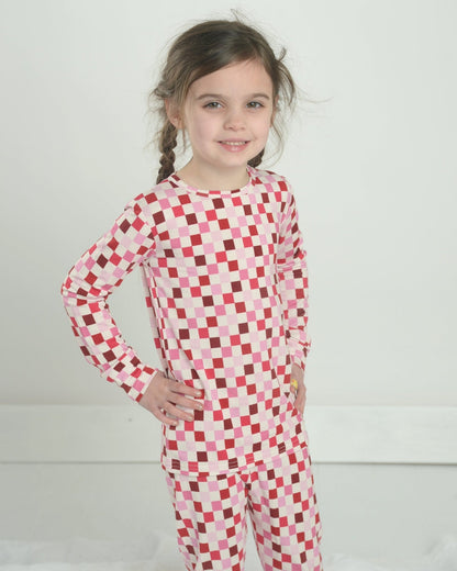 Checkered Bamboo Pajama Set