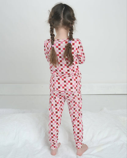 Checkered Bamboo Pajama Set