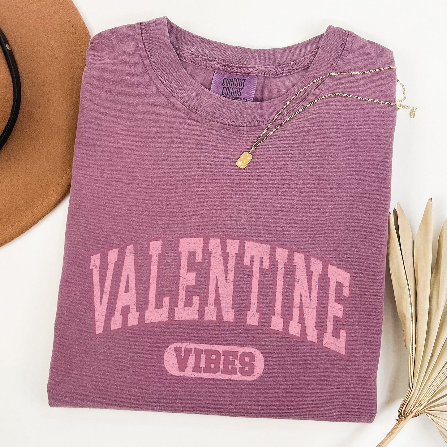 Valentine Vibes, Collegiate, College, University, Comfort Colors Tshirt, Valentine's Day