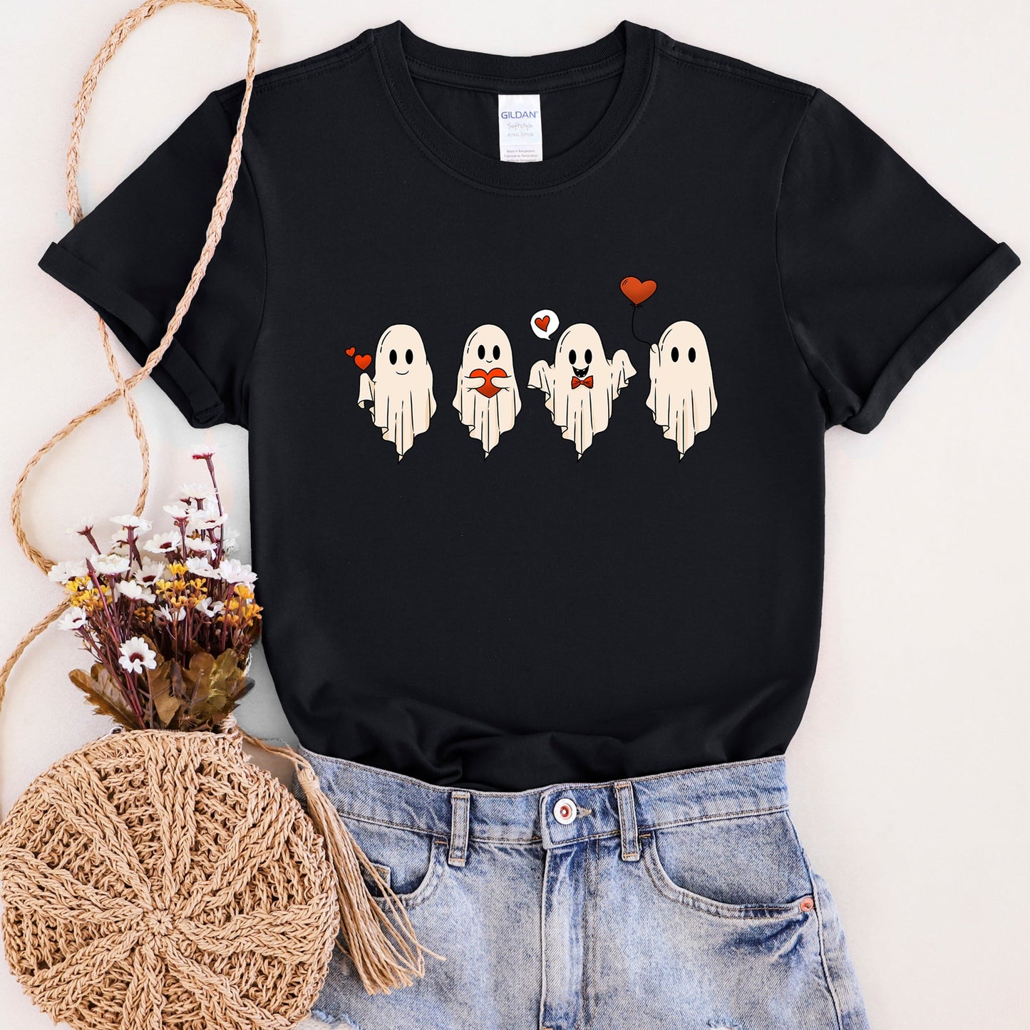 Valentine Ghosts, Love, Super Soft Tshirt, Valentine's Day