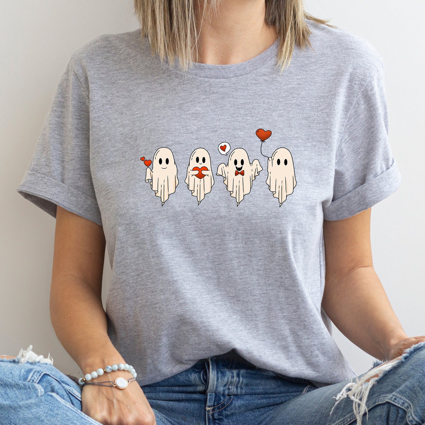 Valentine Ghosts, Love, Super Soft Tshirt, Valentine's Day