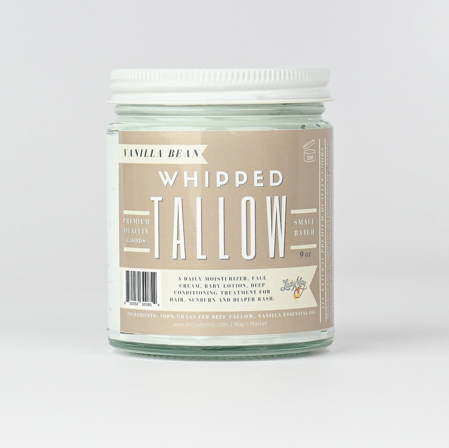 All-Natural Vanilla Gift Set | Whipped Tallow, Candle, and Soap