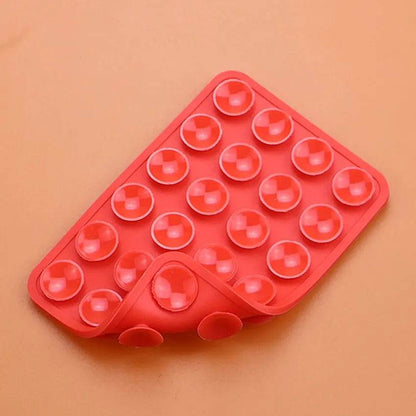 2pcs Double-Sided Silicone Phone Wall Mount with Suction Grip