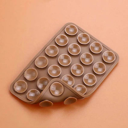 2pcs Double-Sided Silicone Phone Wall Mount with Suction Grip