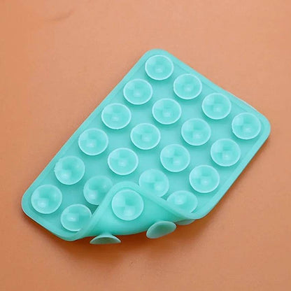 2pcs Double-Sided Silicone Phone Wall Mount with Suction Grip