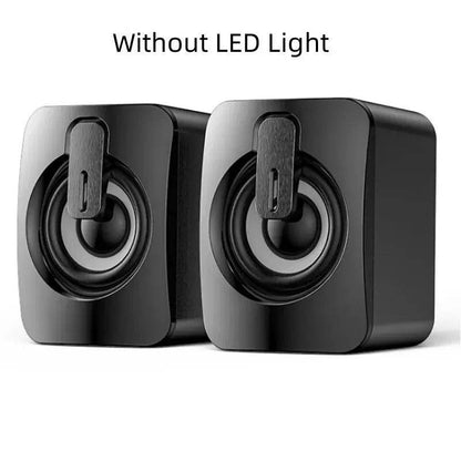 USB Wired HiFi Stereo Computer Speakers with LED Lights