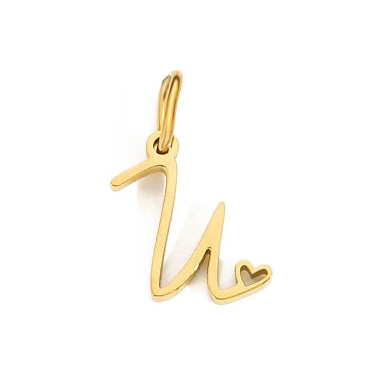Gold Letter Pendant Necklace for Women – A-Z Alphabet Zircon Crystal Choker, Snake Chain Jewelry Gift