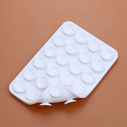 2pcs Double-Sided Silicone Phone Wall Mount with Suction Grip