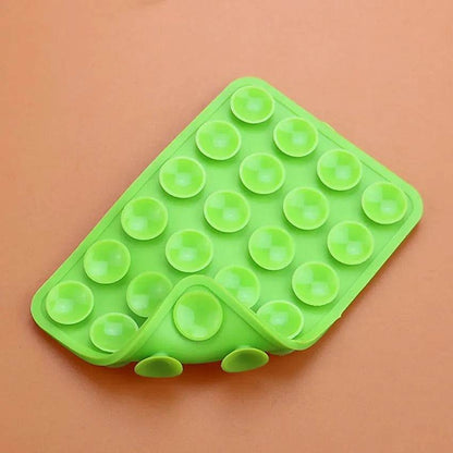 2pcs Double-Sided Silicone Phone Wall Mount with Suction Grip