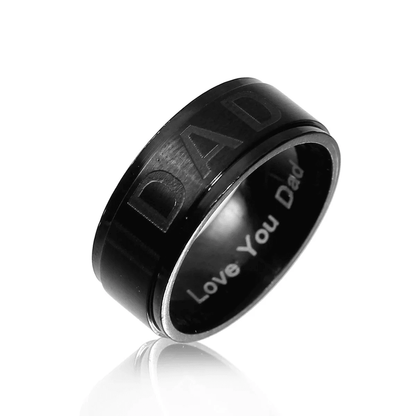 Love You Dad Stainless Steel Ring Father's Day Gift