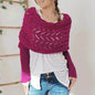 Bohemian Braided Crochet Sweater Scarf with Sleeves for Women