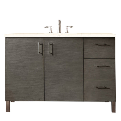 Metropolitan 48" Single Vanity Cabinet, Silver Oak