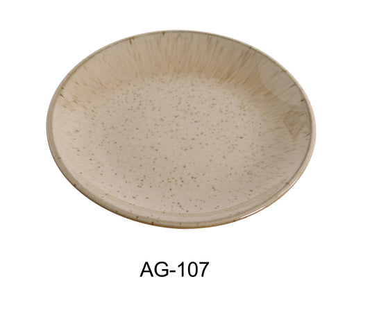 Yanco AG-107 Agate Coupe Shape Round Plate