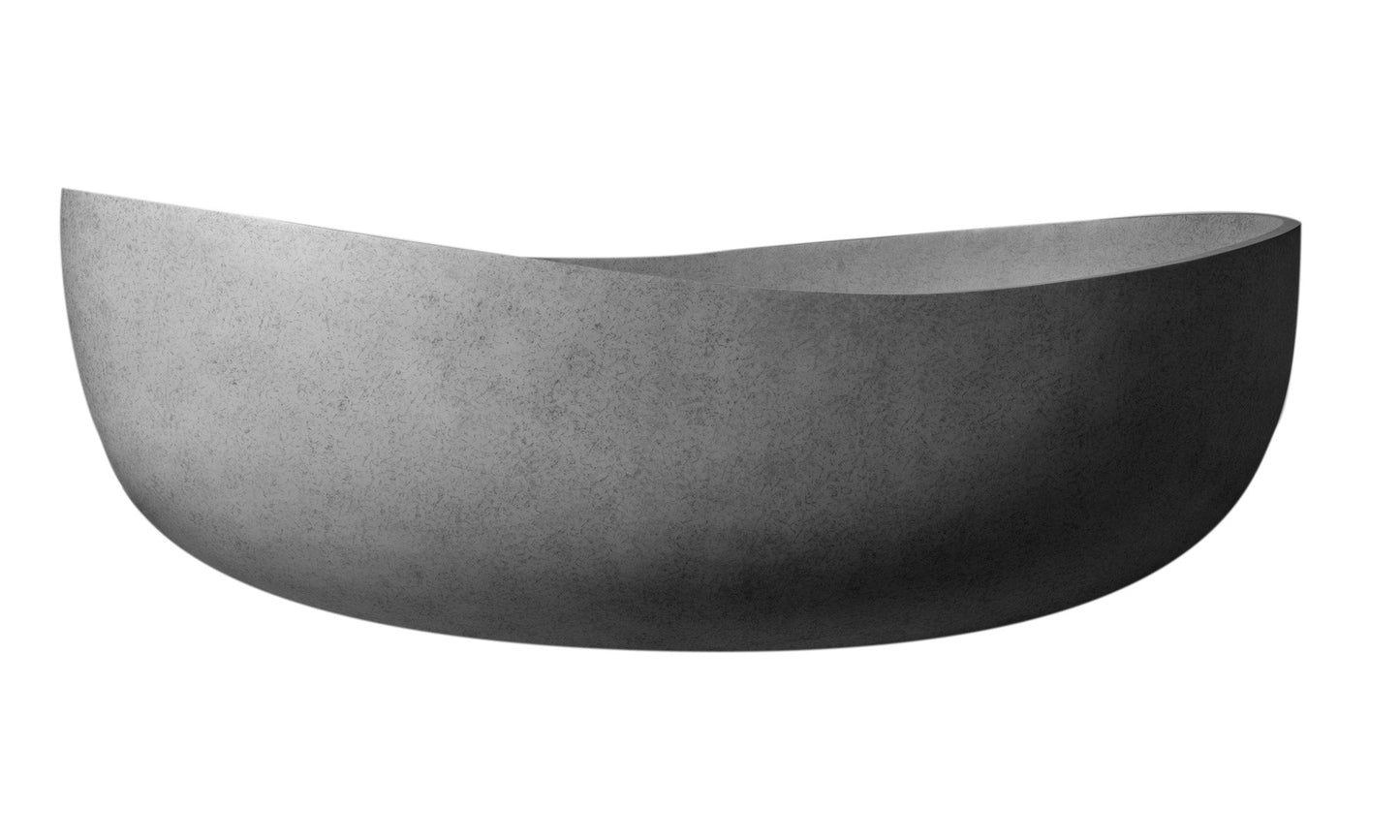 ALFI brand  ABCO63TUB 63" Solid Concrete Gray Matte Oval Bathtub
