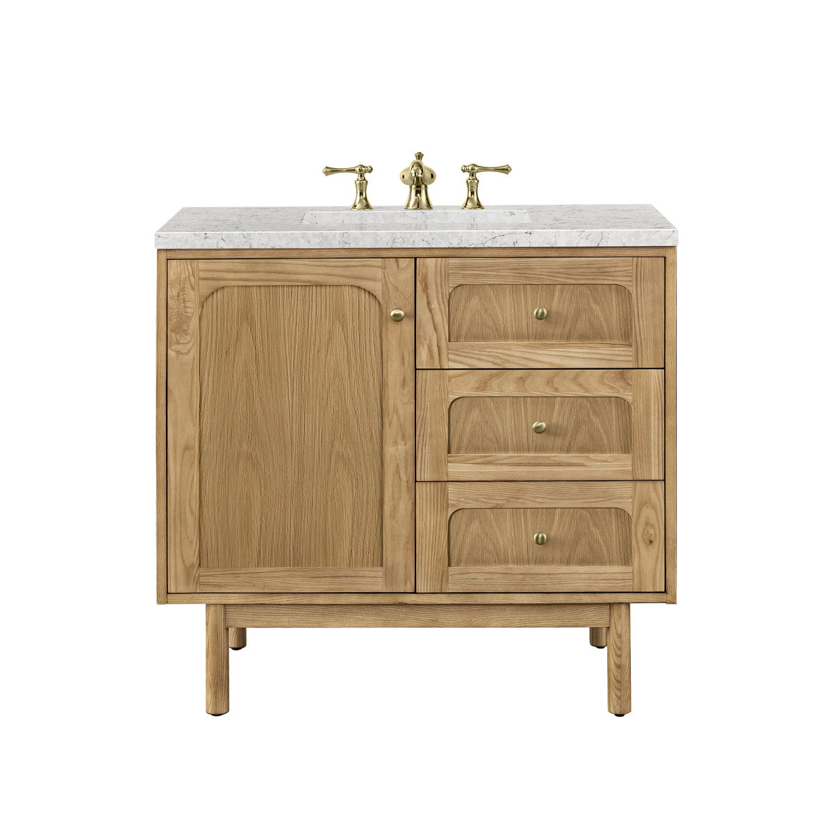 Laurent 36" Single Vanity Cabinet, Light Natural Oak