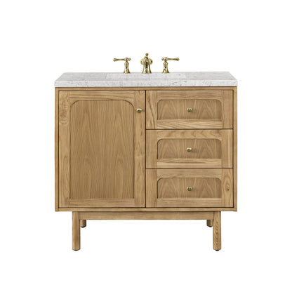 Laurent 36" Single Vanity Cabinet, Light Natural Oak