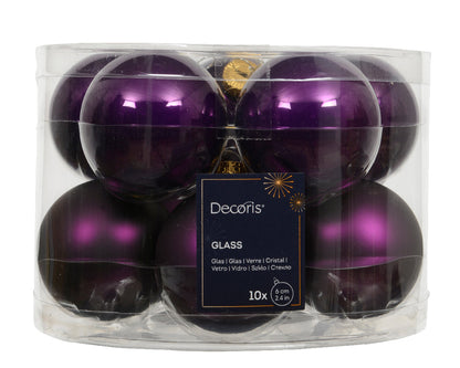 Glass 2.4" Ornaments - 10 piece Set - Fig