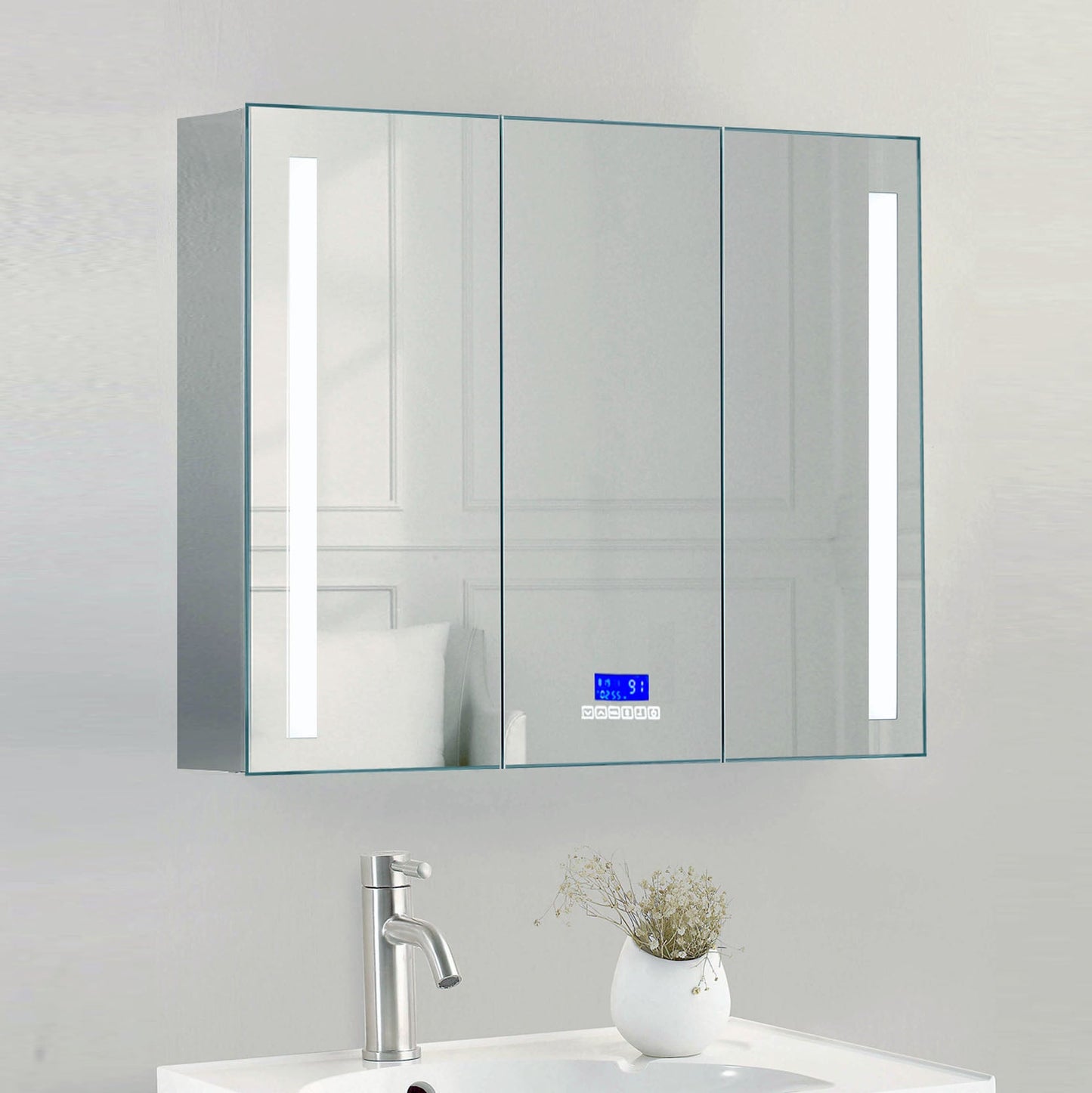 ALFI brand  ABMC4228BT 42" x 28" Triple Door LED Light Bluetooth Medicine Cabinet