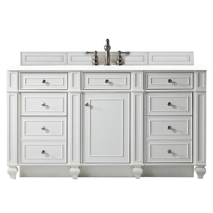 Bristol 60" Single Vanity Cabinet, Bright White