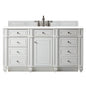 Bristol 60" Single Vanity Cabinet, Bright White