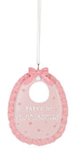 Baby Bib Ornaments - Baby's 1st Christmas -