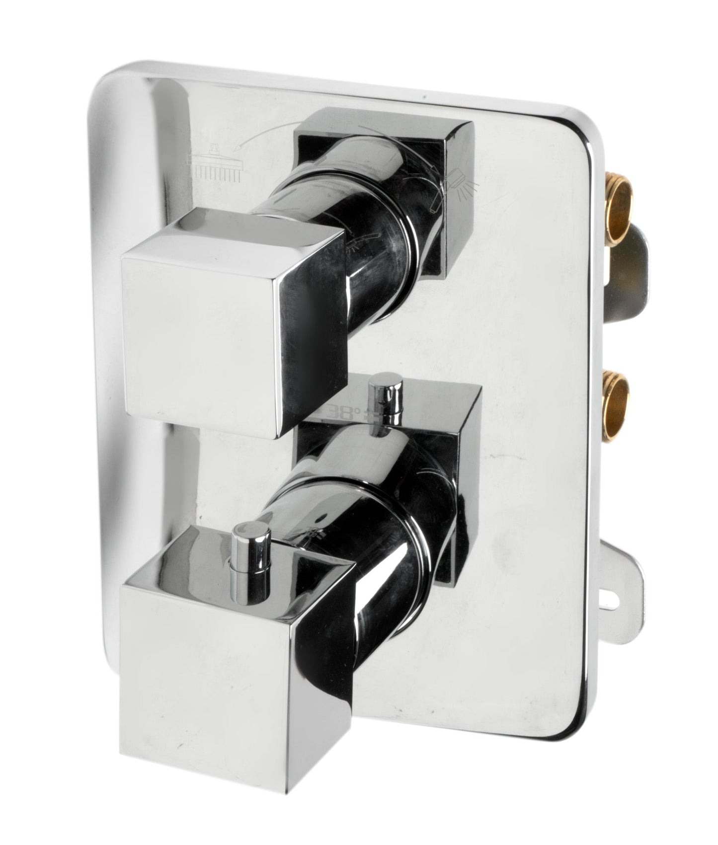 ALFI brand AB2830 2 Way Thermostatic Square Shower Set