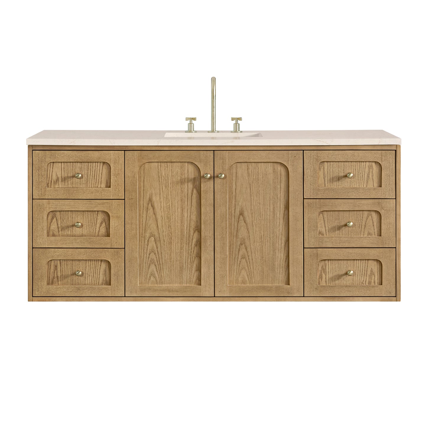 Laurent 60" Single Vanity, Light Natural Oak