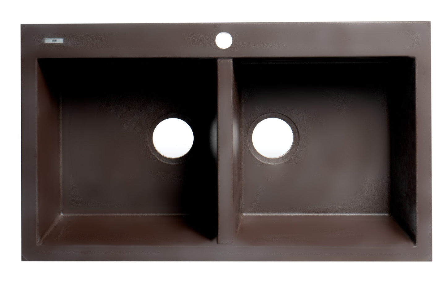 ALFI brand AB3420DI 34" Drop-In Double Bowl Granite Composite Kitchen Sink
