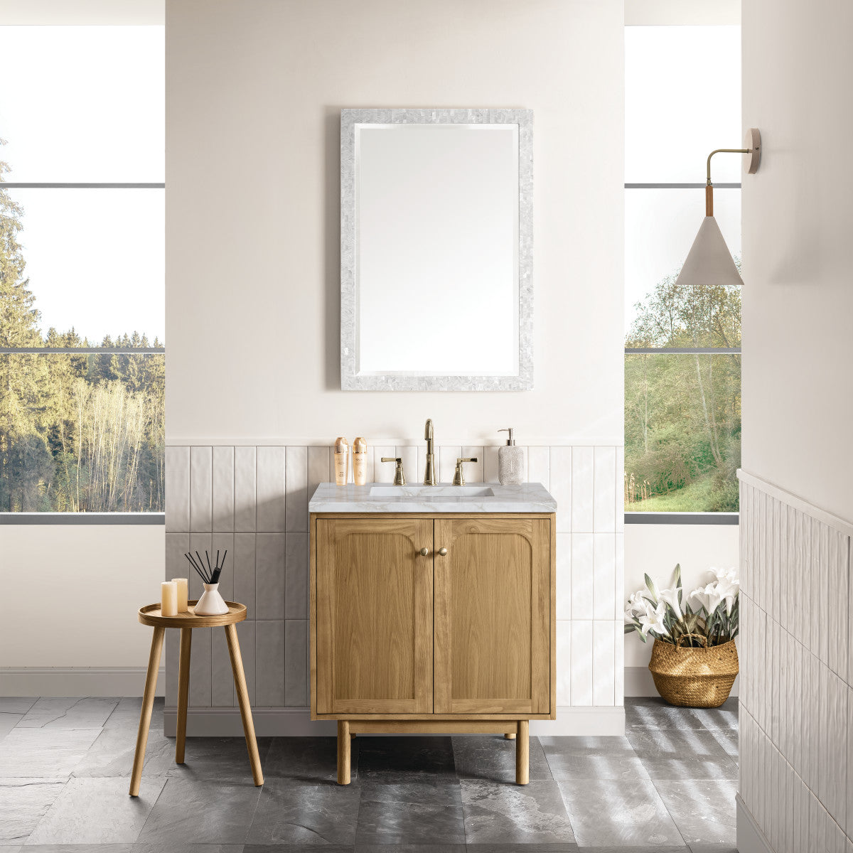 Laurent 30" Single Vanity Cabinet, Light Natural Oak