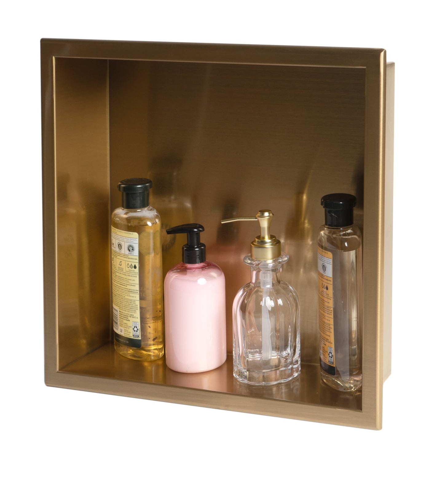 ALFI brand ABNP1616 16" x 16" Steel Square Single Shelf Shower Niche