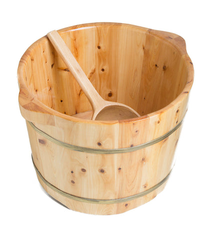 ALFI brand  AB6604 Round Wooden Cedar Foot Soaking Tub