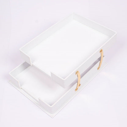 MOOG Luxury Desk Set - Double Document Tray- Brown - 13 PCS