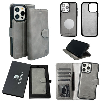 Vegas Premium Leather iPhone 15 Plus Wallet Case with MagSafe | Detachable RFID Blocking Luxury Wallet