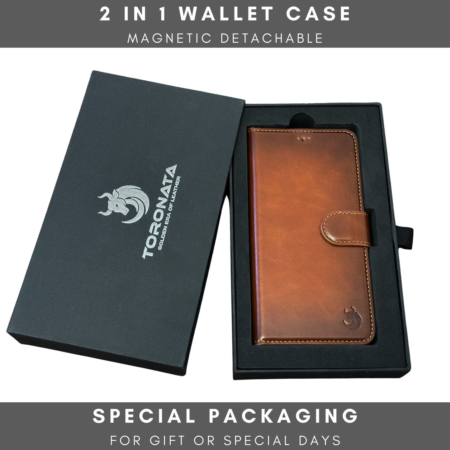 Vegas Premium Leather iPhone 15 Wallet Case with MagSafe | Detachable RFID Blocking Luxury Wallet