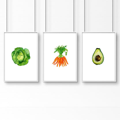 Artwork for the kitchen | Set of 3 framed wall art