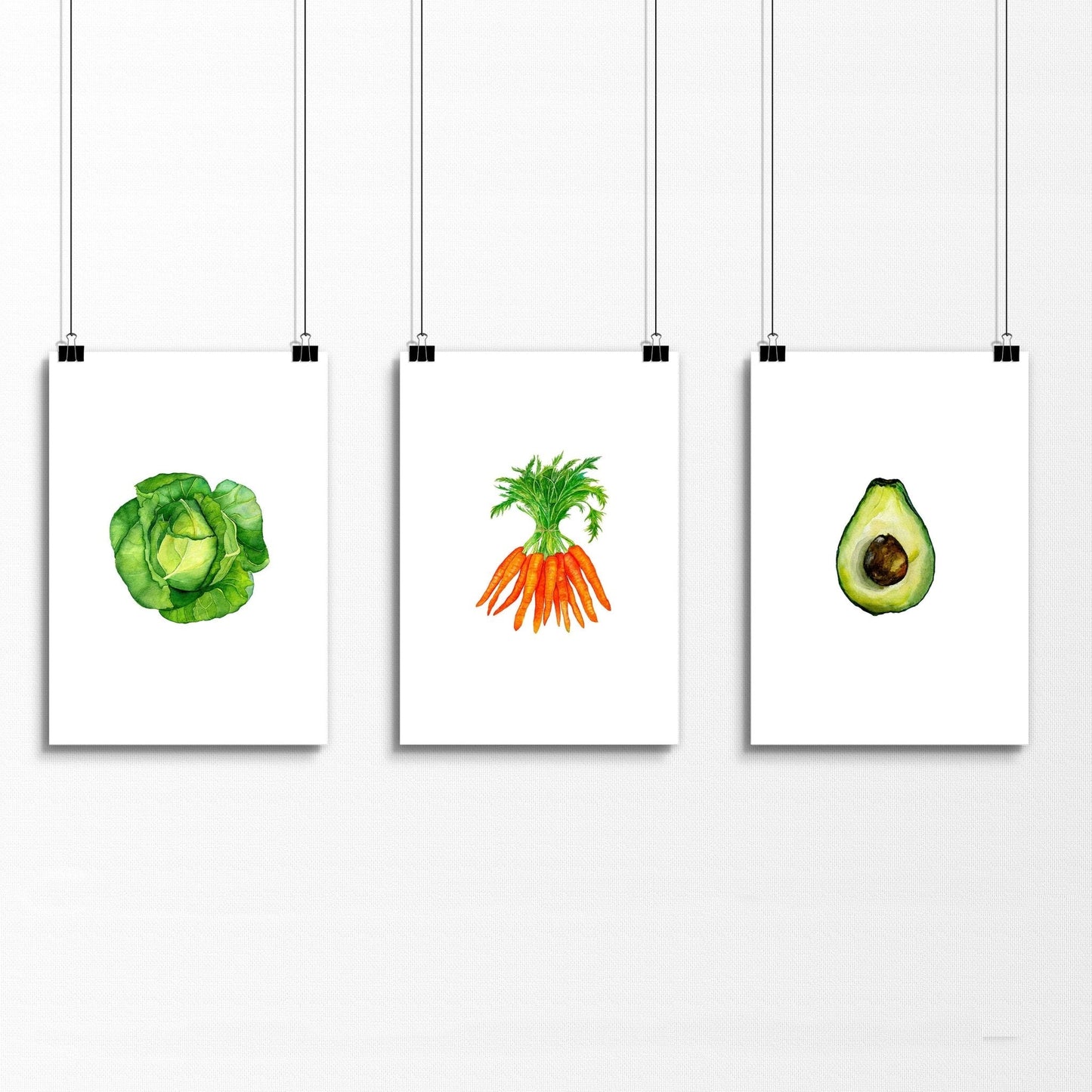 Artwork for the kitchen | Set of 3 framed wall art