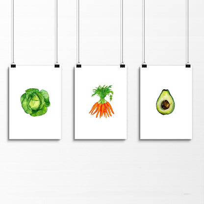 Artwork for the kitchen | Set of 3 framed wall art