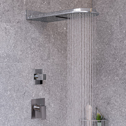 ALFI brand RAIN10RW 10" Wall-Mounted Square Waterfall Rain Shower Head