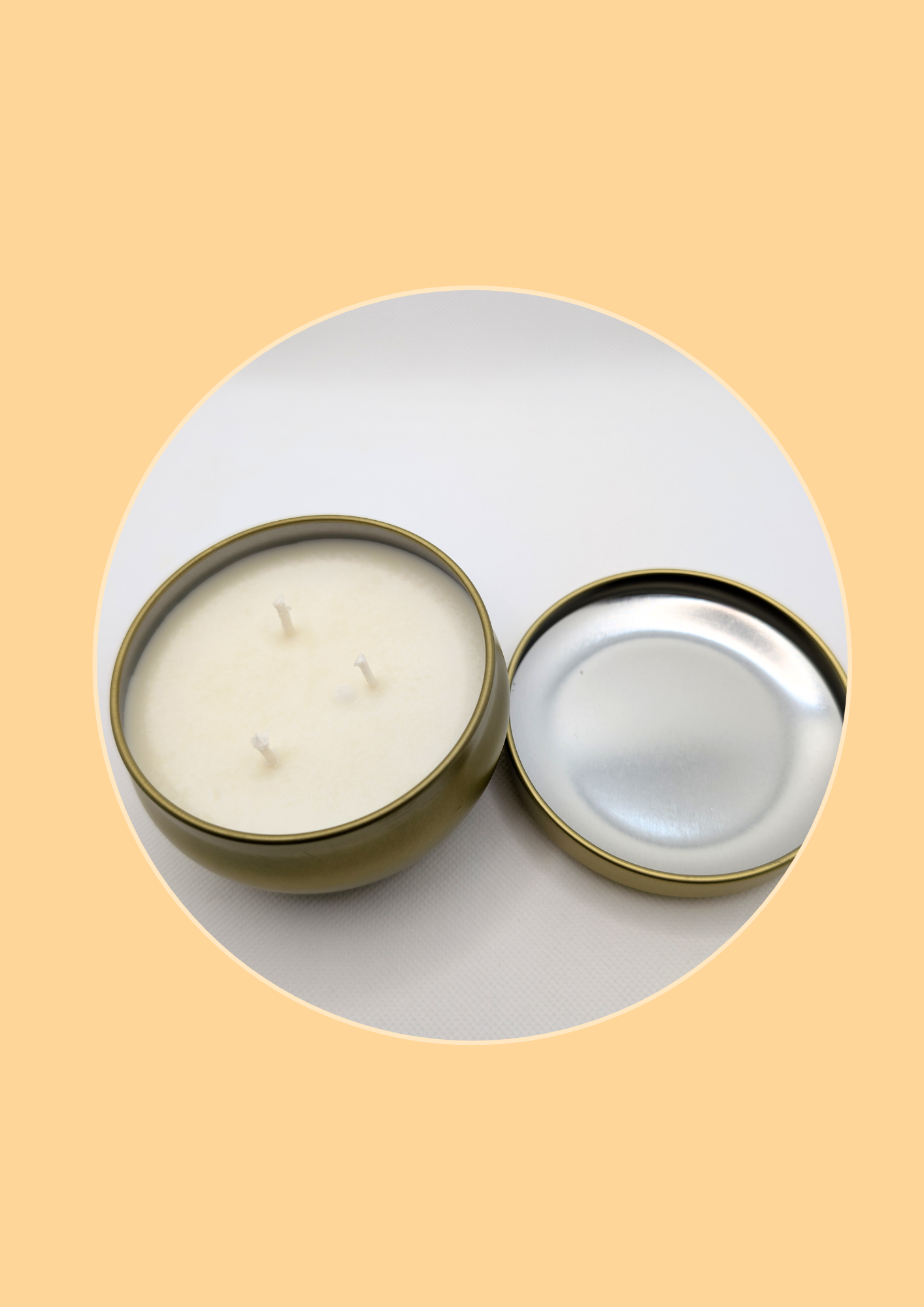 Honey Scented Gold Tin Soy Wax Candle