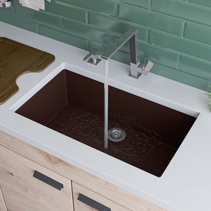 ALFI brand AB3020UM 30" Undermount Single Bowl Granite Composite Kitchen Sink